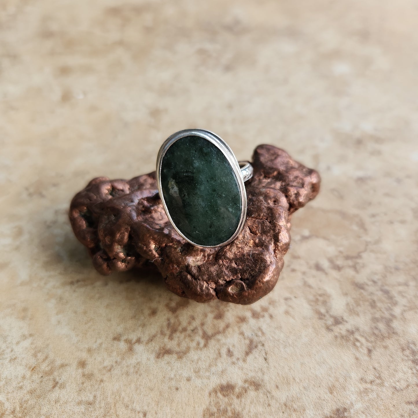 Serpentine Sterling Silver Ring