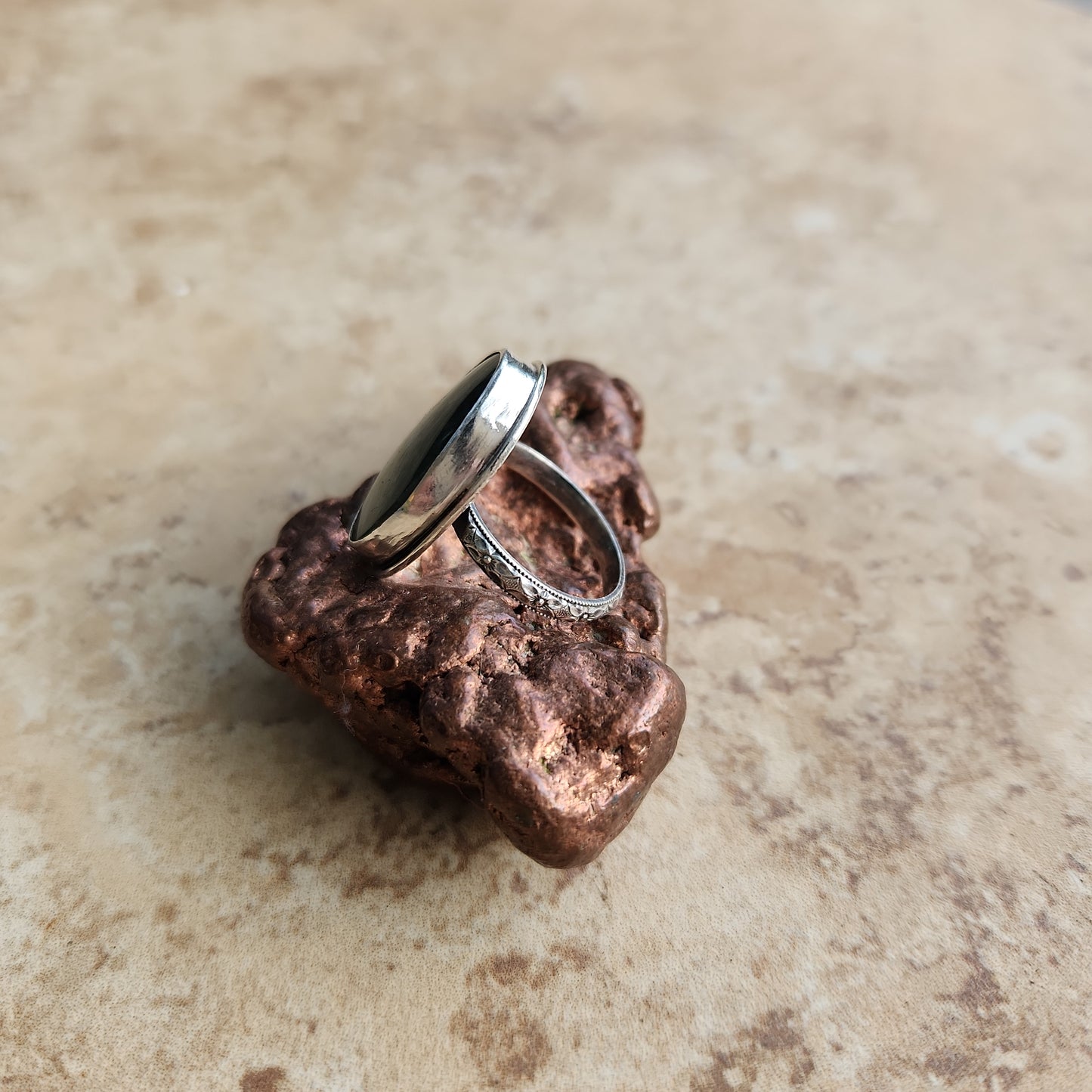 Serpentine Sterling Silver Ring